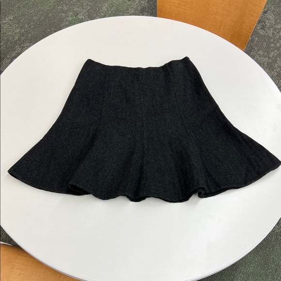 Ralph Lauren black label black grey wool A-line preppy schoolgirl skirt 4 classy